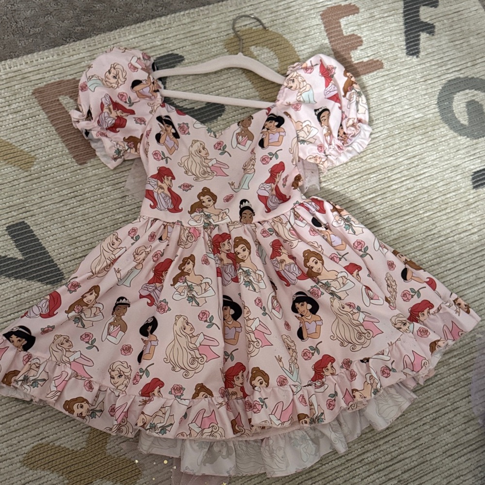 Pink Princess Print Dress
